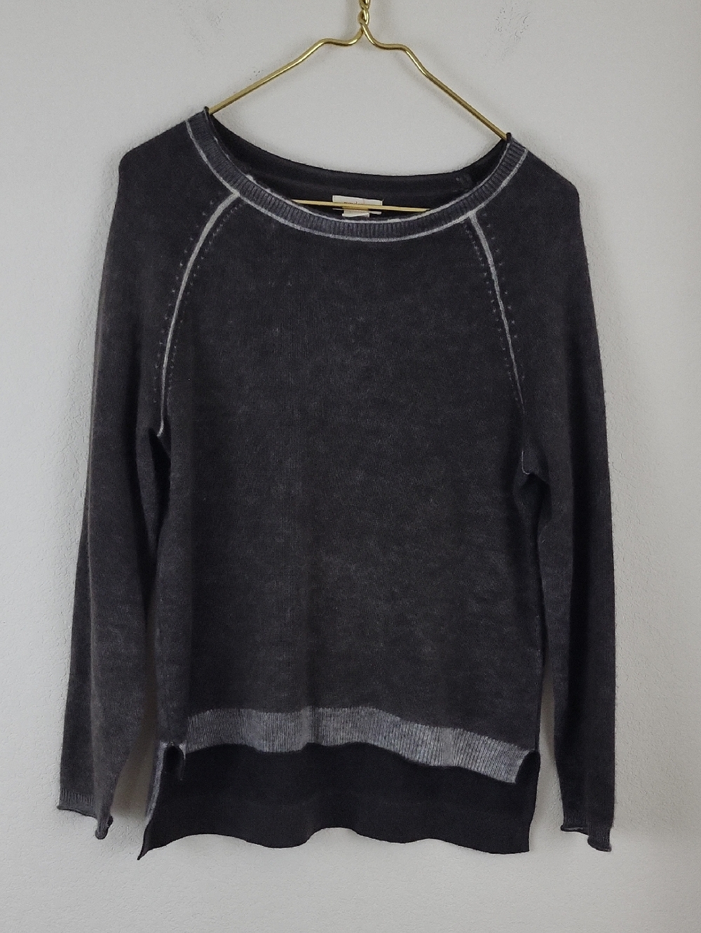 Sundance Gray Cashmere Crewneck Sweater Size XS